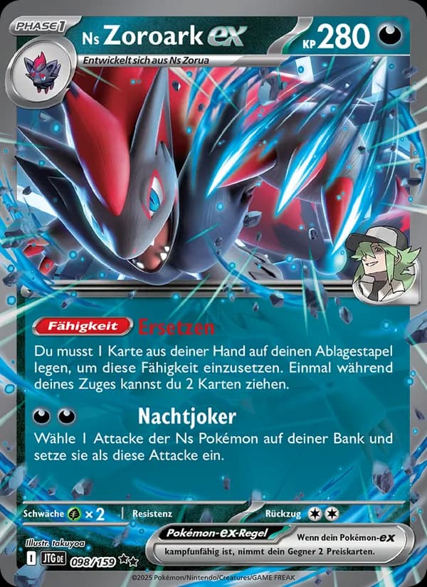 Ns Zoroark-ex card in German