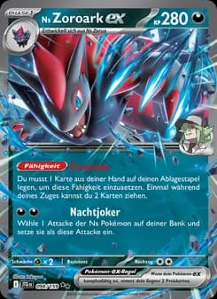 Ns Zoroark-ex card in German