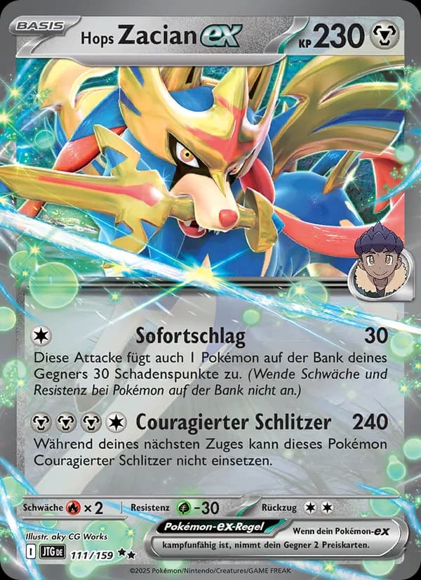 Hops Zacian-ex card in German
