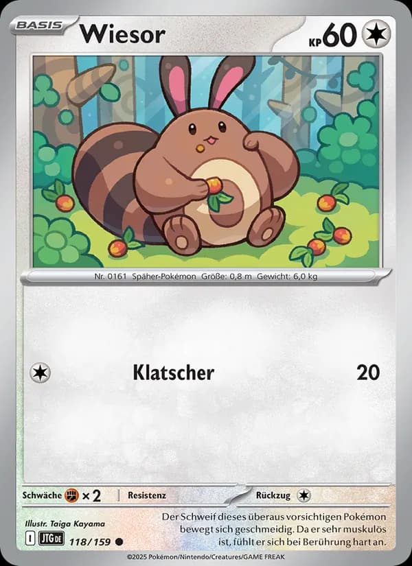 Wiesor card in German