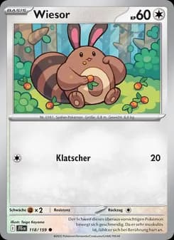 Wiesor card in German