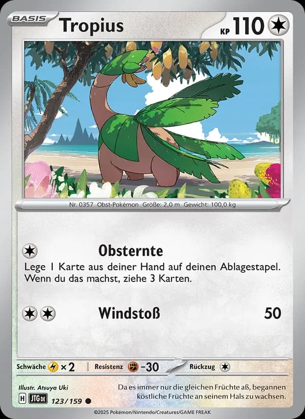 Tropius card in German