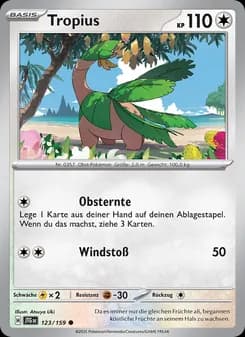 Tropius card in German
