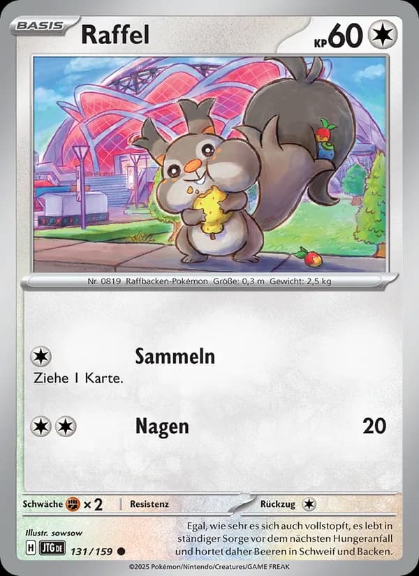 Raffel card in German