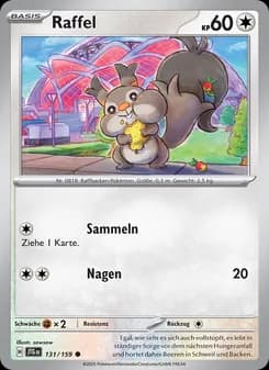 Raffel card in German