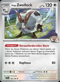 Hops Zwollock card in German