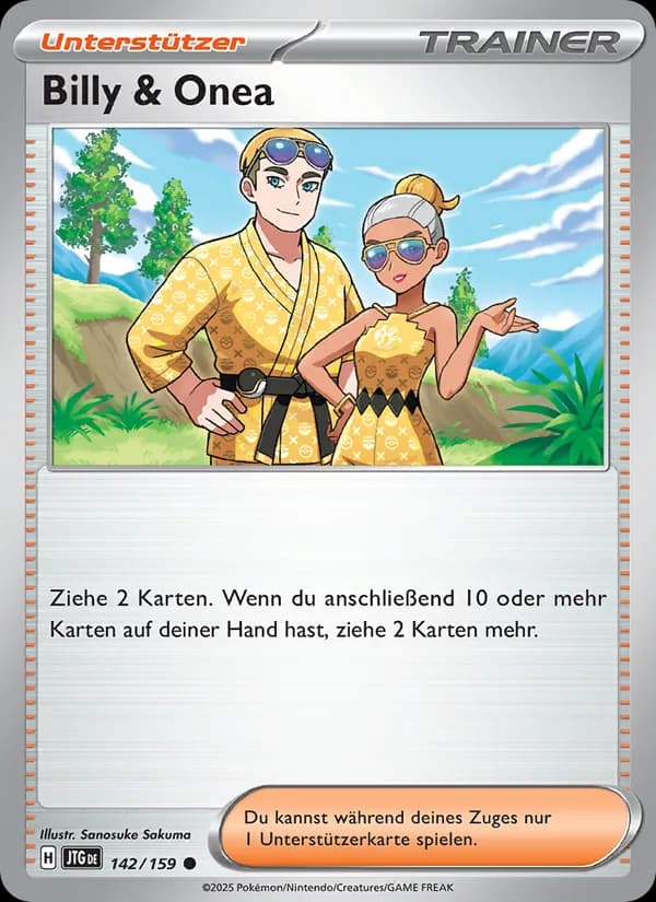 Billy & Onea card in German