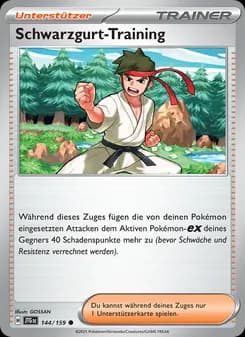 Schwarzgurt-Training card in German