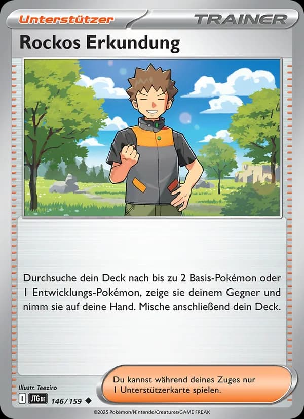 Rockos Erkundung card in German
