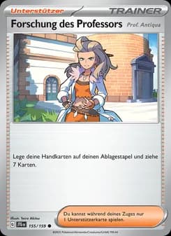 Forschung des Professors card in German
