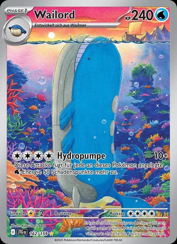 Wailord card in German