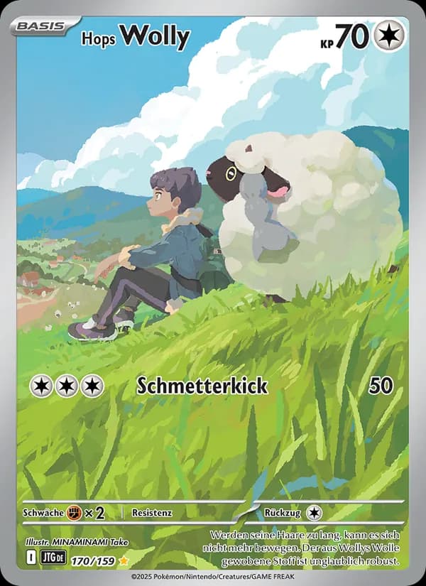 Hops Wolly card in German