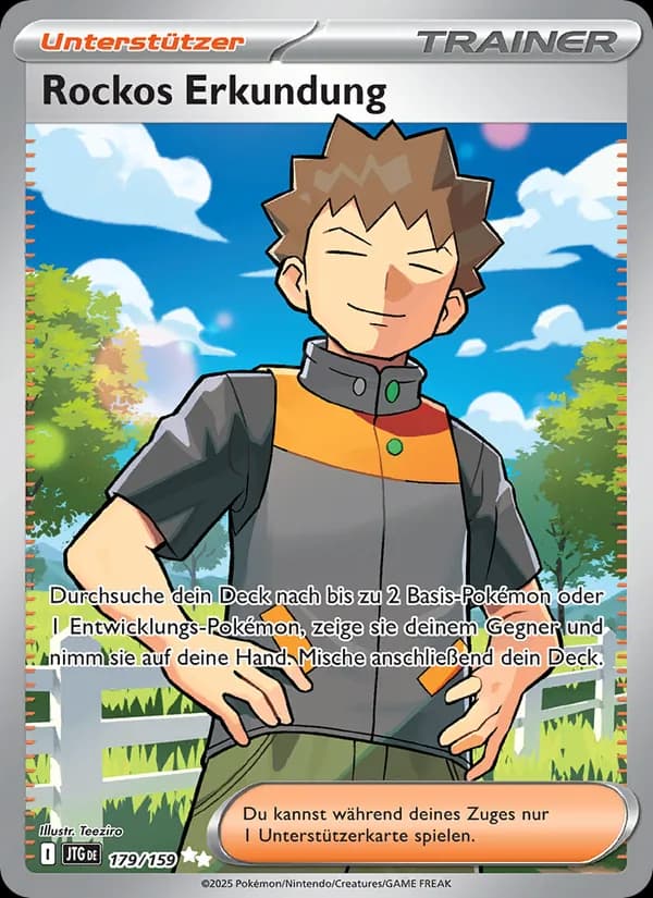 Rockos Erkundung card in German