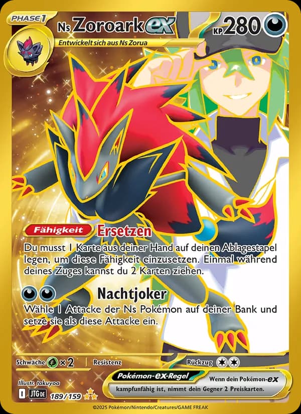 Ns Zoroark-ex card in German