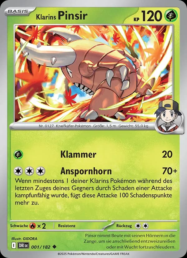 Klarins Pinsir card in German
