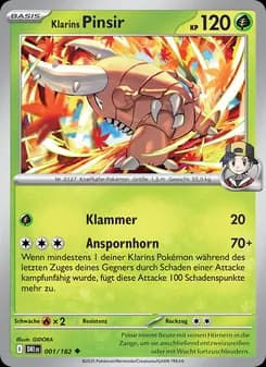 Klarins Pinsir card in German