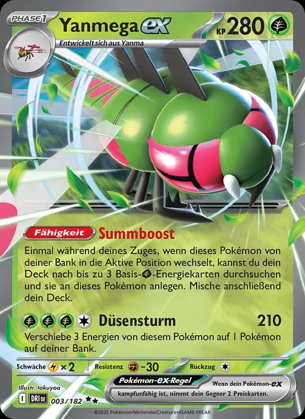 Yanmega-ex card in German