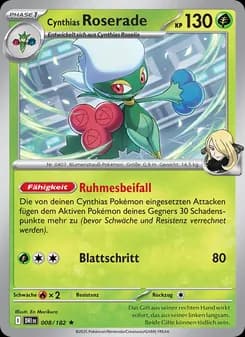 Cynthias Roserade card in German