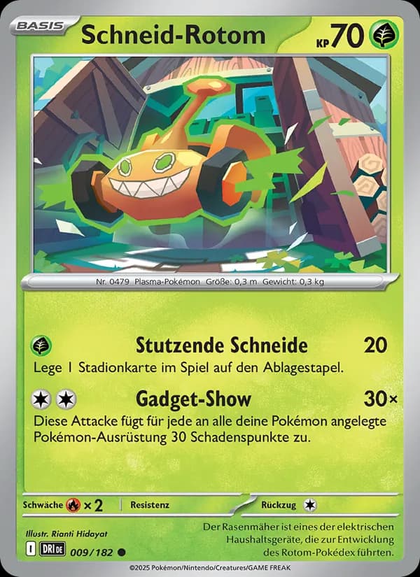 Schneid-Rotom card in German