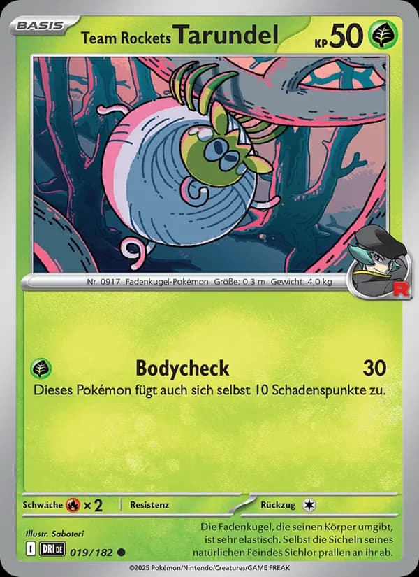 Team Rockets Tarundel card in German