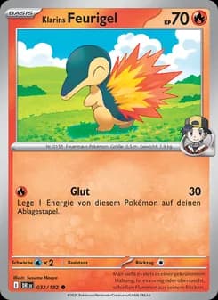 Klarins Feurigel card in German