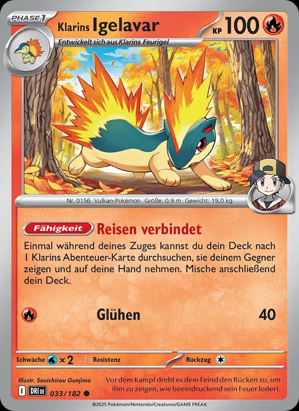 Klarins Igelavar card in German