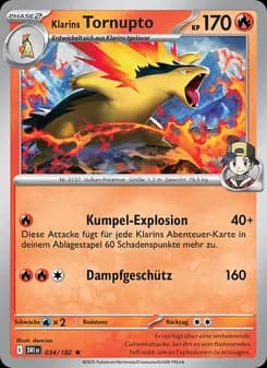 Klarins Tornupto card in German