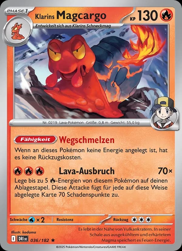 Klarins Magcargo card in German