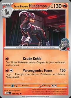Team Rockets Hundemon card in German