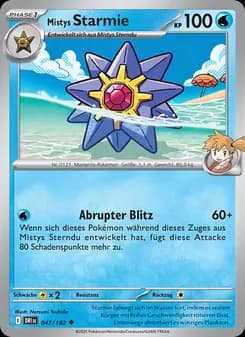 Mistys Starmie card in German