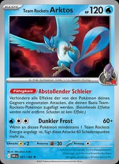 Team Rockets Arktos card in German