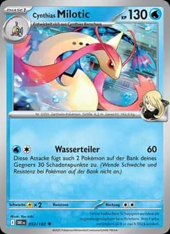 Cynthias Milotic card in German