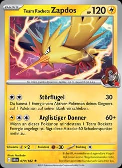 Team Rockets Zapdos card in German