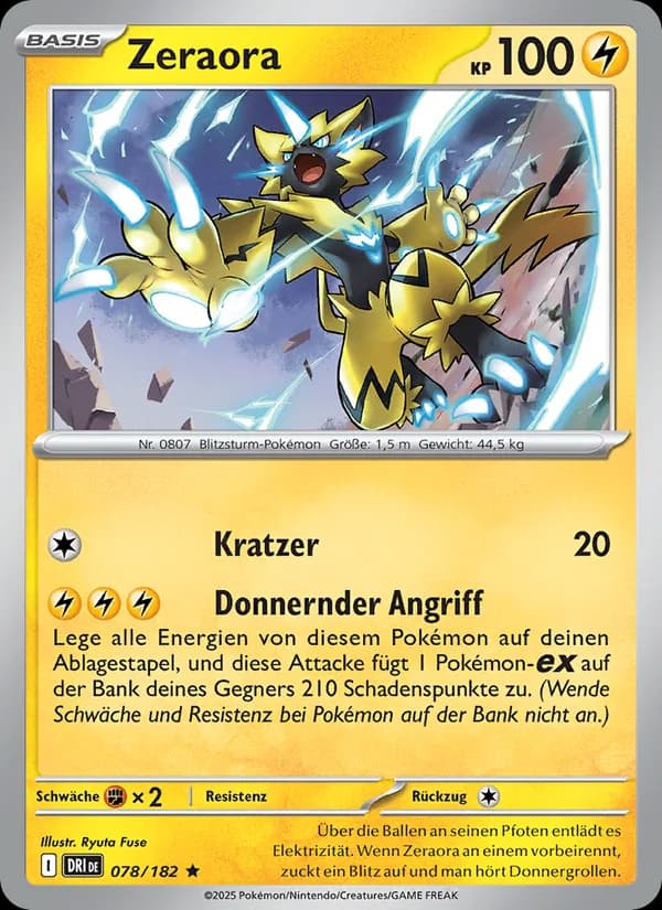 Zeraora card in German