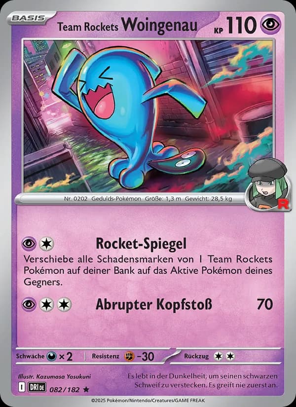 Team Rockets Woingenau card in German
