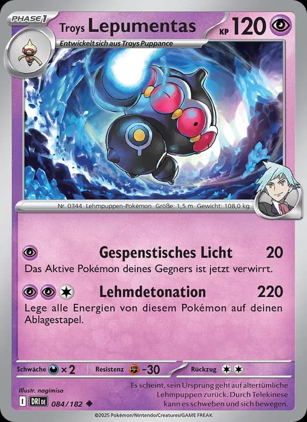 Troys Lepumentas card in German