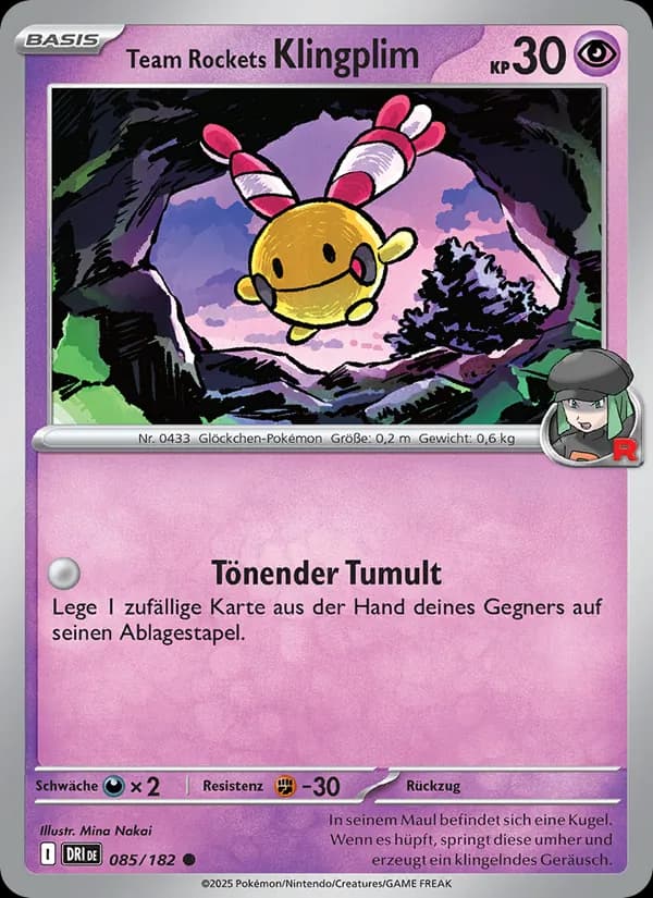 Team Rockets Klingplim card in German