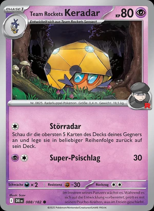 Team Rockets Keradar card in German