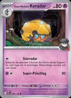 Team Rockets Keradar card in German