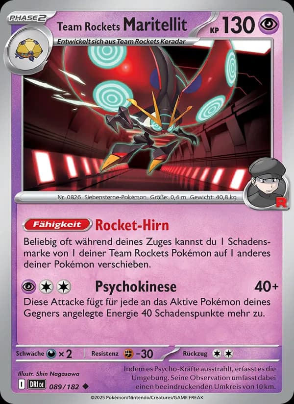 Team Rockets Maritellit card in German