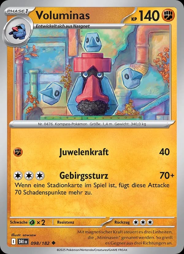 Voluminas card in German