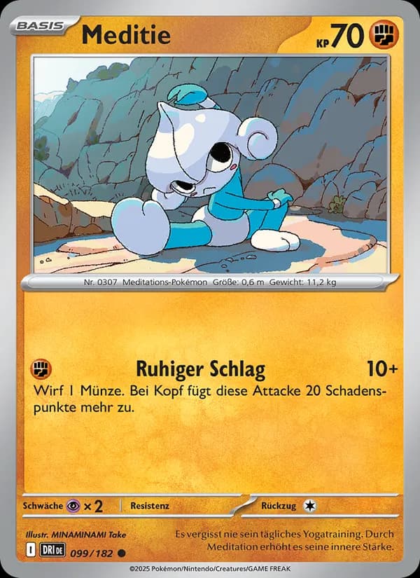 Meditie card in German
