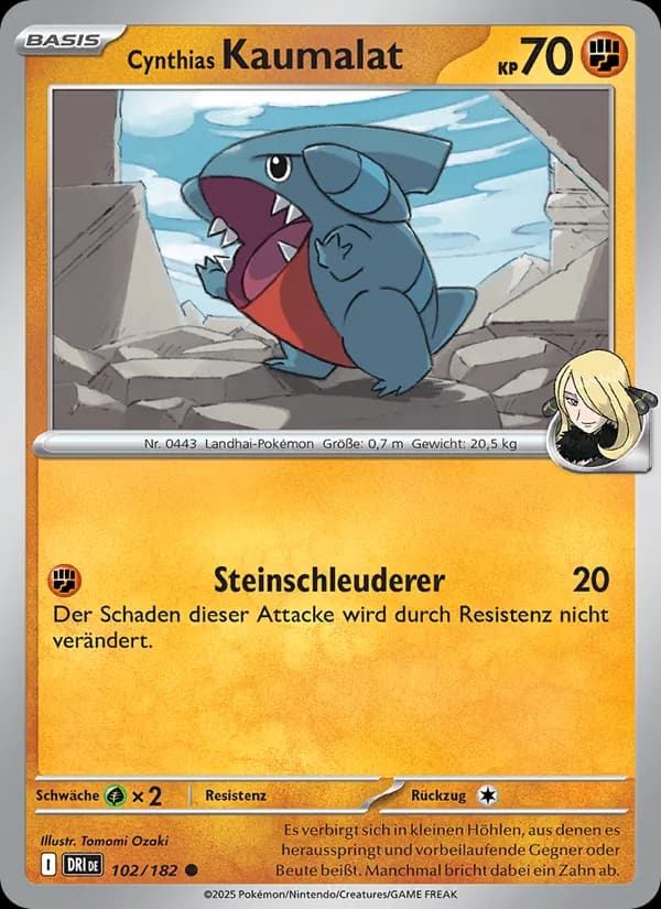 Cynthias Kaumalat card in German