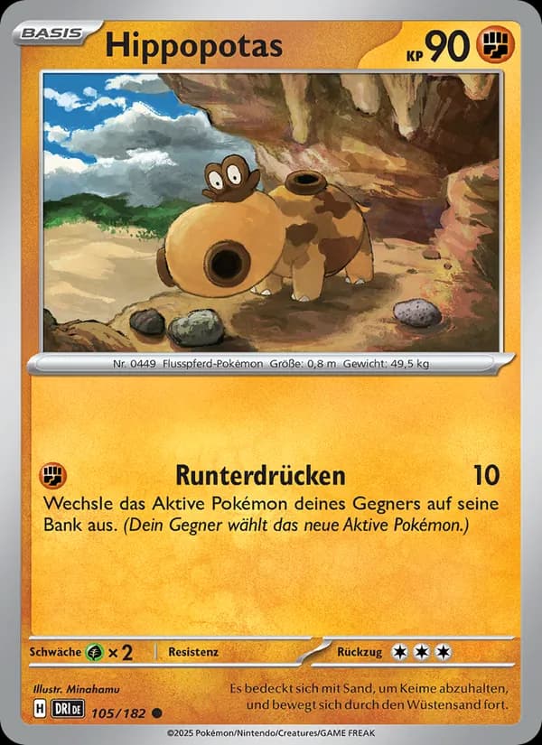 Hippopotas card in German