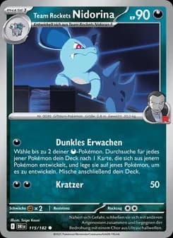 Team Rockets Nidorina card in German