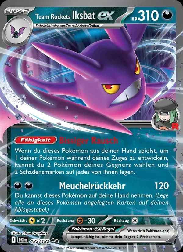 Team Rockets Iksbat-ex card in German