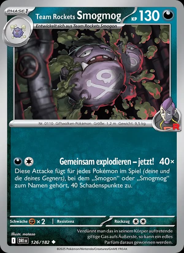 Team Rockets Smogmog card in German
