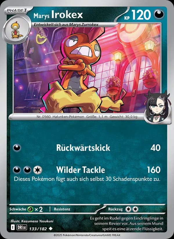 Marys Irokex card in German