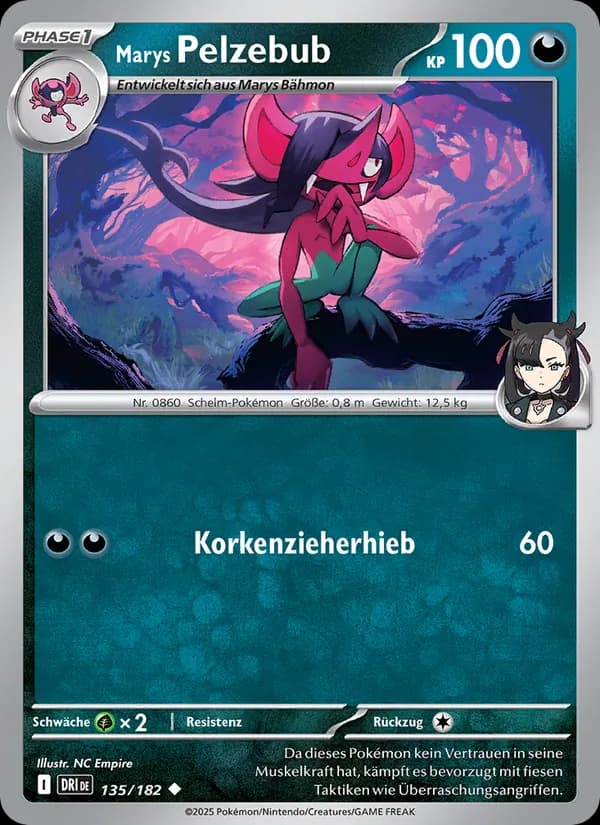 Marys Pelzebub card in German