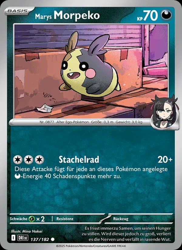 Marys Morpeko card in German